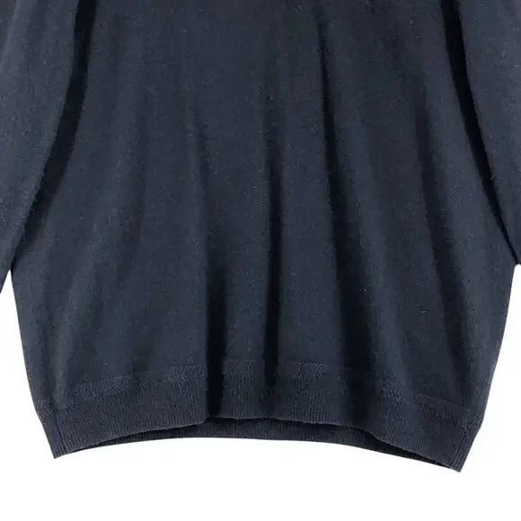 John W Nordstom Mens Size M Sweater Jumper V Neck 100% Cashmere Navy Blue